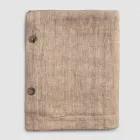 Rechthoekig linnen tafelkleed met knoopsgaten en 10 knopen, luxe - Mediterraans Viadurini