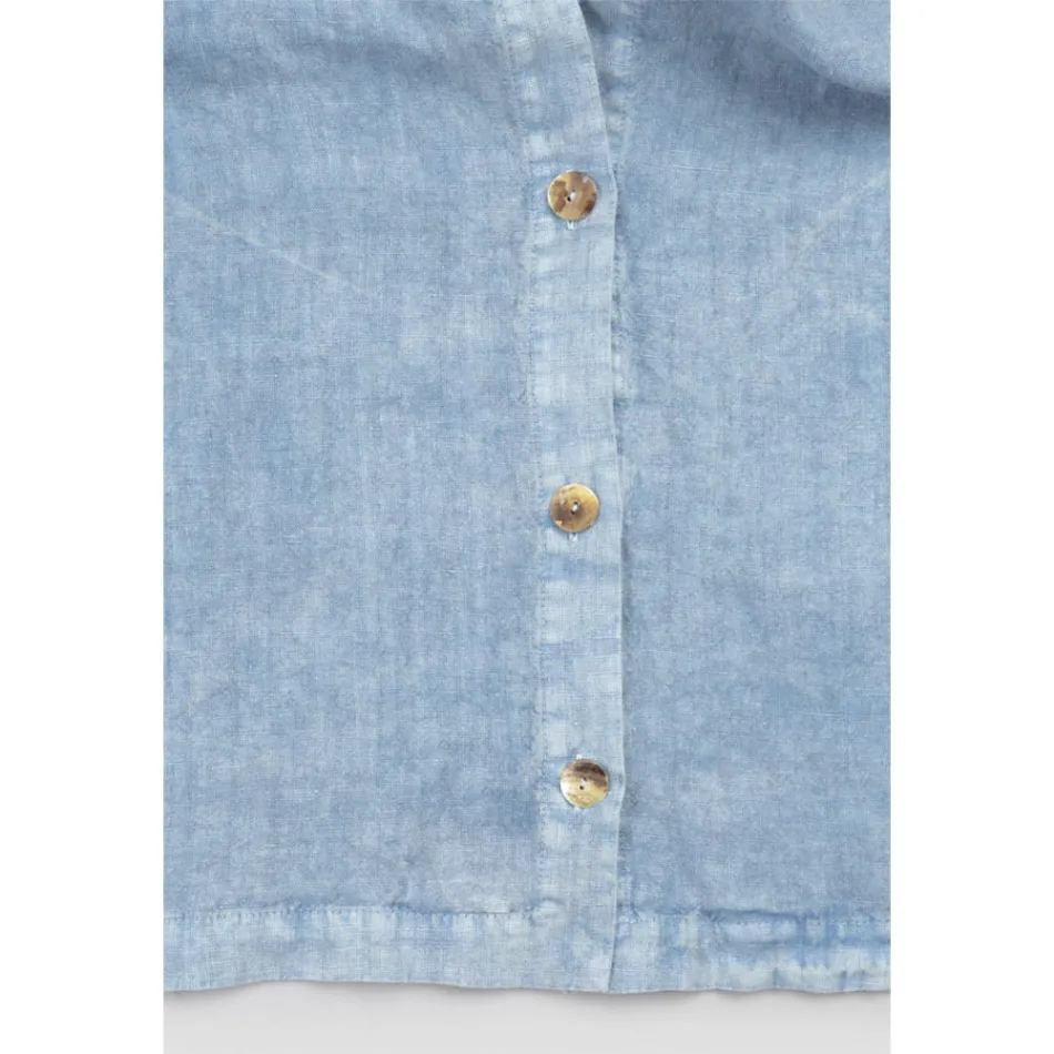 Rechthoekig linnen tafelkleed met knoopsgaten en 10 knopen, luxe - Mediterraans Viadurini