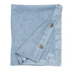 Rechthoekig linnen tafelkleed met knoopsgaten en 10 knopen, luxe - Mediterraans Viadurini