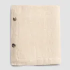 Rechthoekig linnen tafelkleed met knoopsgaten en 12 luxe knopen - Mediterraans Viadurini