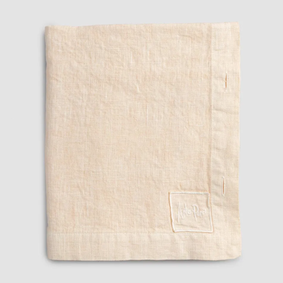 Rechthoekig linnen tafelkleed met knoopsgaten en 12 luxe knopen - Mediterraans Viadurini