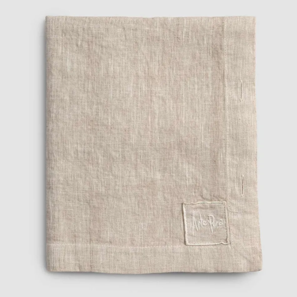 Rechthoekig linnen tafelkleed met knoopsgaten en 12 luxe knopen - Mediterraans Viadurini