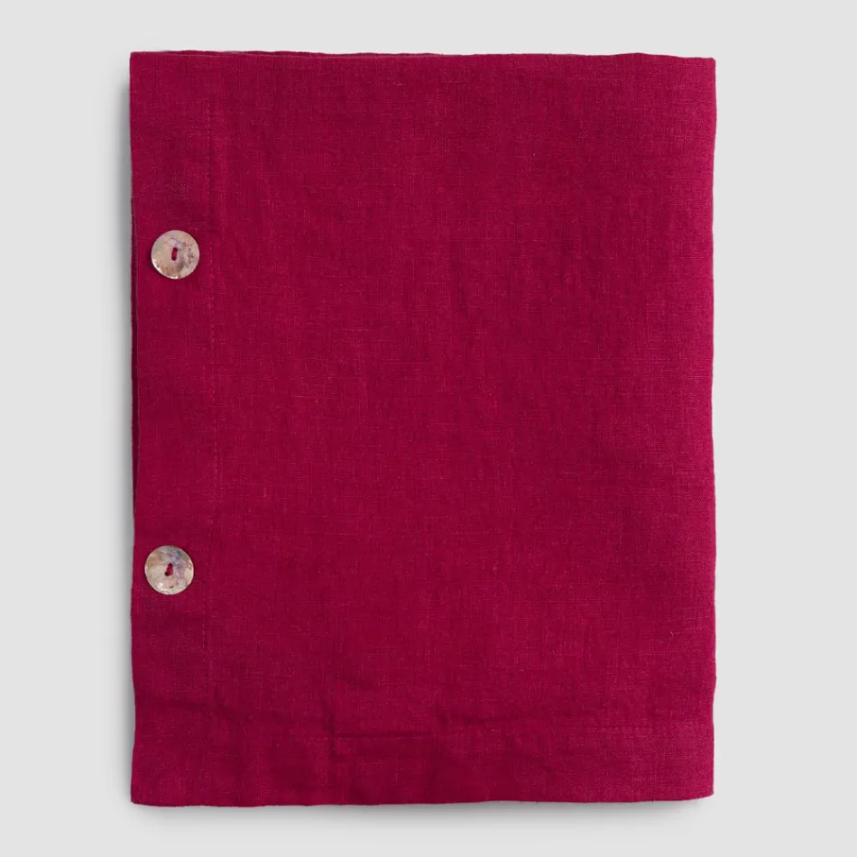 Rechthoekig linnen tafelkleed met knoopsgaten en 12 luxe knopen - Mediterraans Viadurini