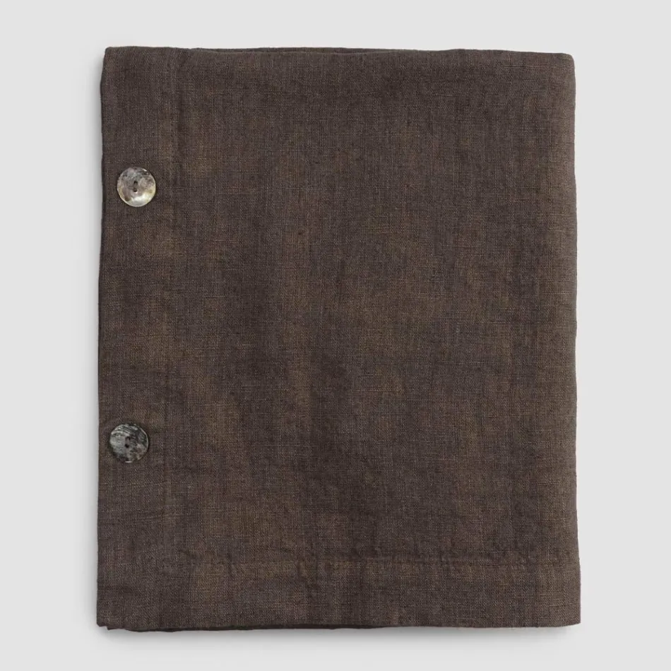 Rechthoekig linnen tafelkleed met knoopsgaten en 12 luxe knopen - Mediterraans Viadurini