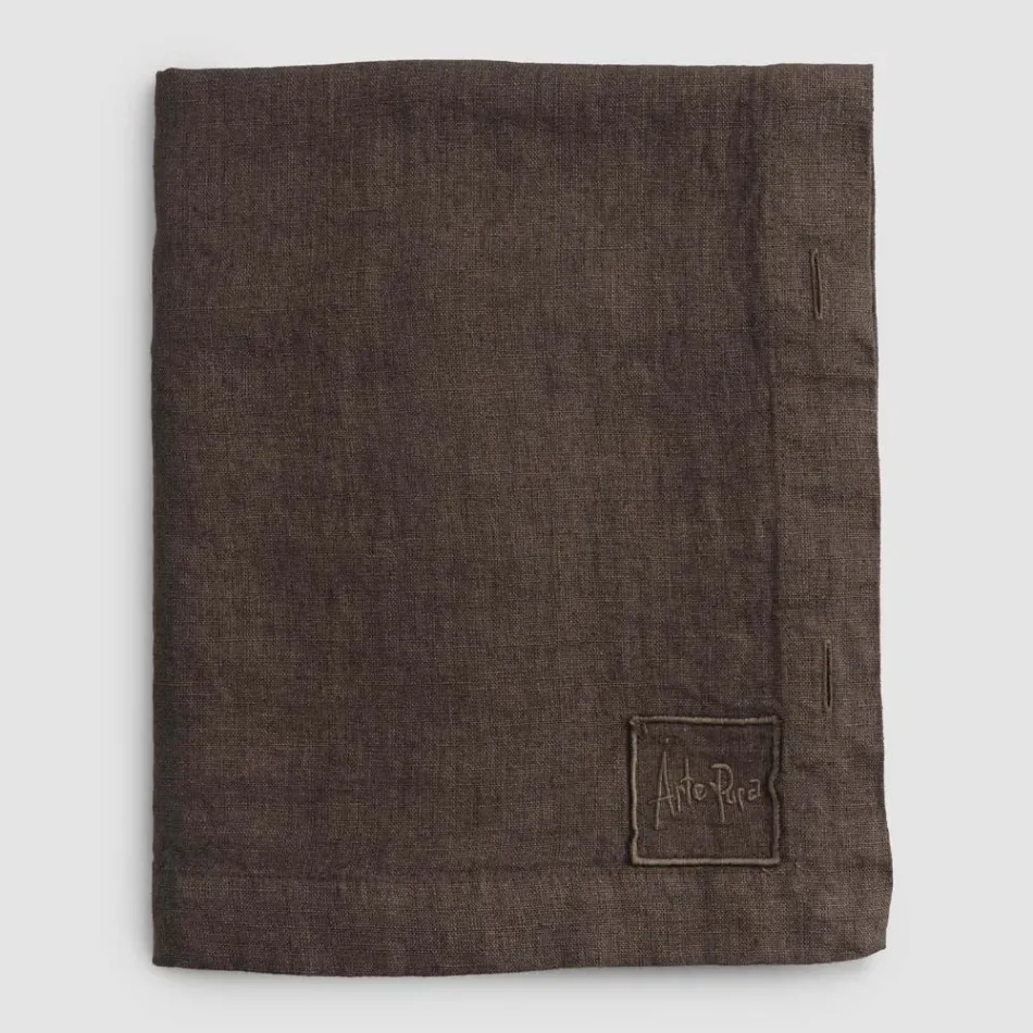 Rechthoekig linnen tafelkleed met knoopsgaten en 12 luxe knopen - Mediterraans Viadurini