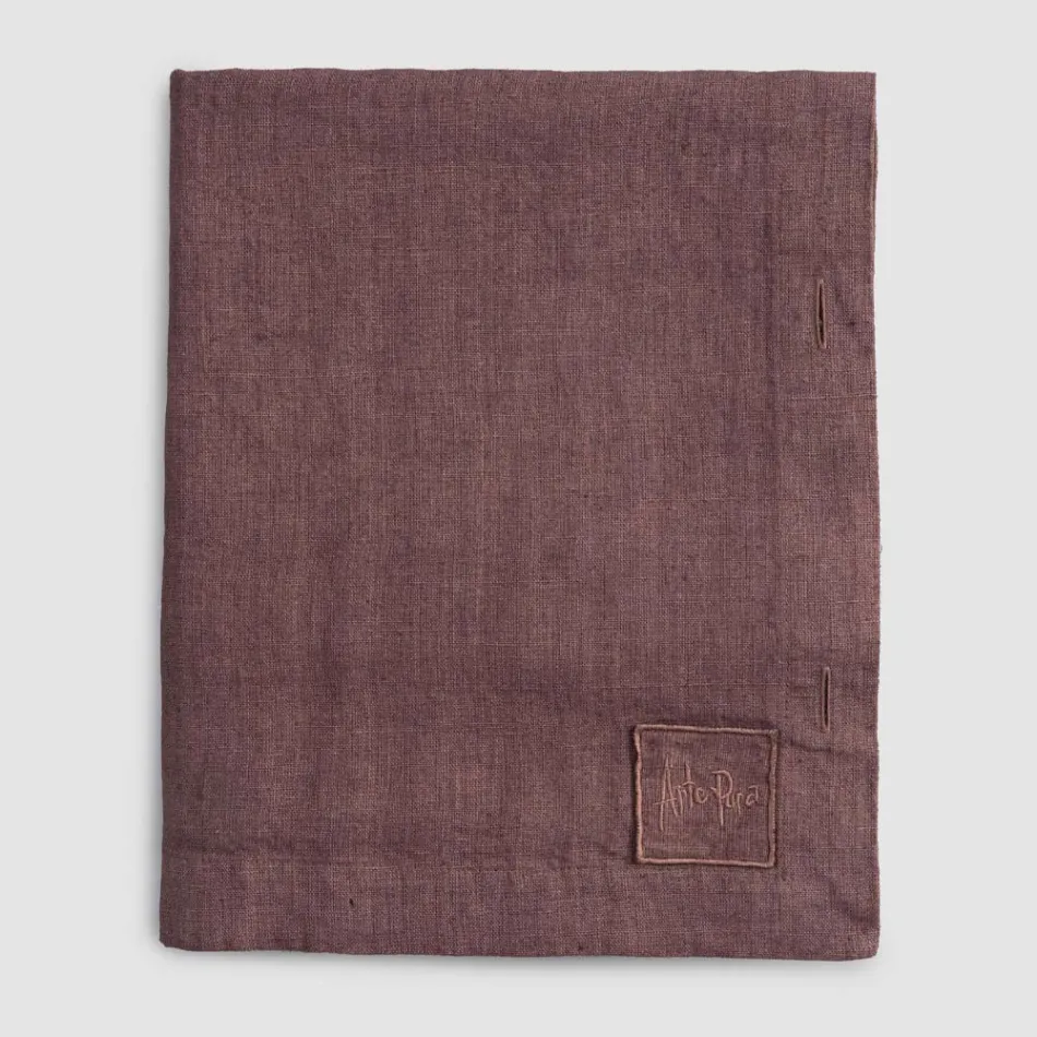 Rechthoekig linnen tafelkleed met knoopsgaten en 12 luxe knopen - Mediterraans Viadurini