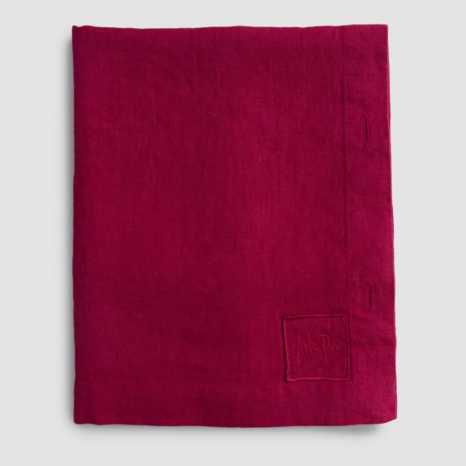 Rechthoekig linnen tafelkleed met knoopsgaten en 12 luxe knopen - Mediterraans Viadurini