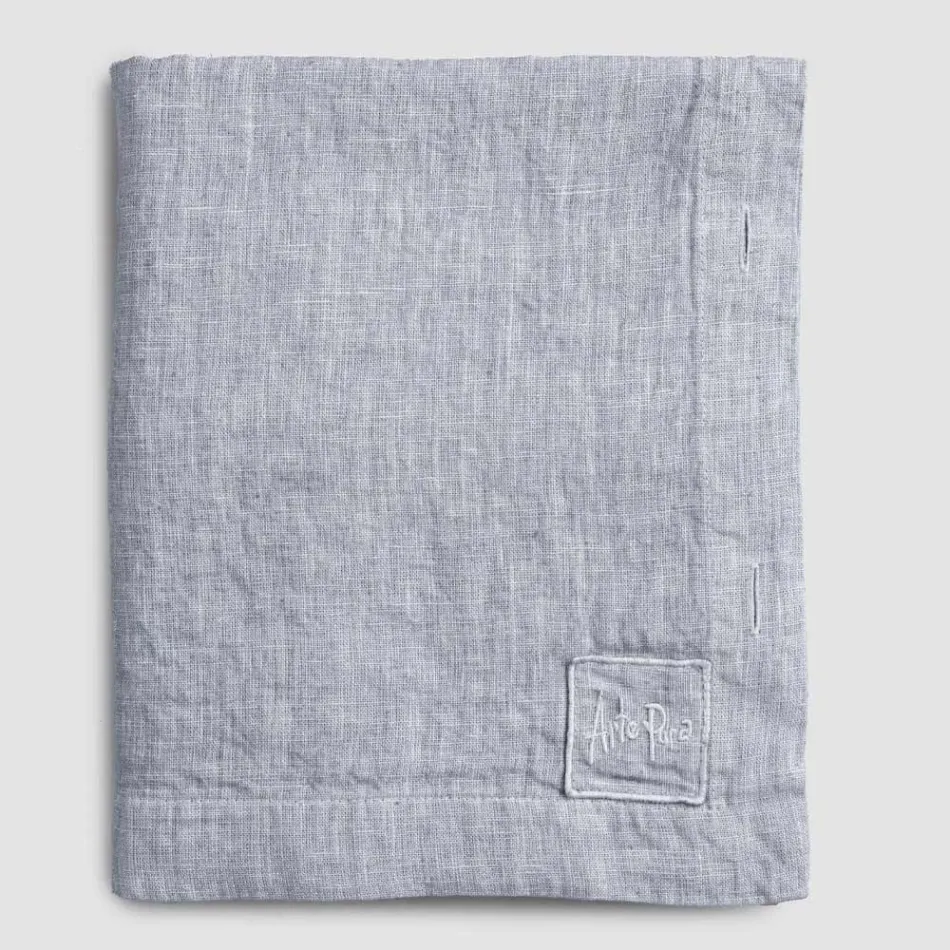 Rechthoekig linnen tafelkleed met knoopsgaten en 12 luxe knopen - Mediterraans Viadurini