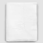 Luxe wit rechthoekig linnen tafelkleed met frame of kant - Davinci Viadurini