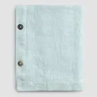 Luxe modulair gekleurd linnen tafelkleed met knoopsgaten en 12 knopen - Mediterraans Viadurini