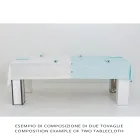 Luxe modulair gekleurd linnen tafelkleed met knoopsgaten en 12 knopen - Mediterraans Viadurini