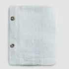 Luxe modulair gekleurd linnen tafelkleed met knoopsgaten en 12 knopen - Mediterraans Viadurini