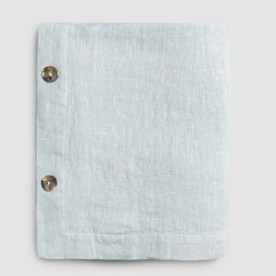 Luxe modulair gekleurd linnen tafelkleed met knoopsgaten en 12 knopen - Mediterraans Viadurini