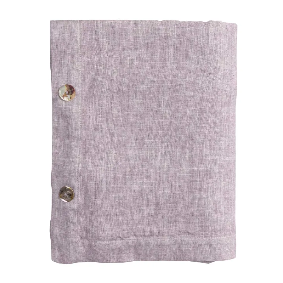 Luxe modulair gekleurd linnen tafelkleed met knoopsgaten en 12 knopen - Mediterraans Viadurini