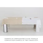 Luxe modulair gekleurd linnen tafelkleed met knoopsgaten en 12 knopen - Mediterraans Viadurini