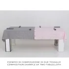 Luxe modulair gekleurd linnen tafelkleed met knoopsgaten en 12 knopen - Mediterraans Viadurini