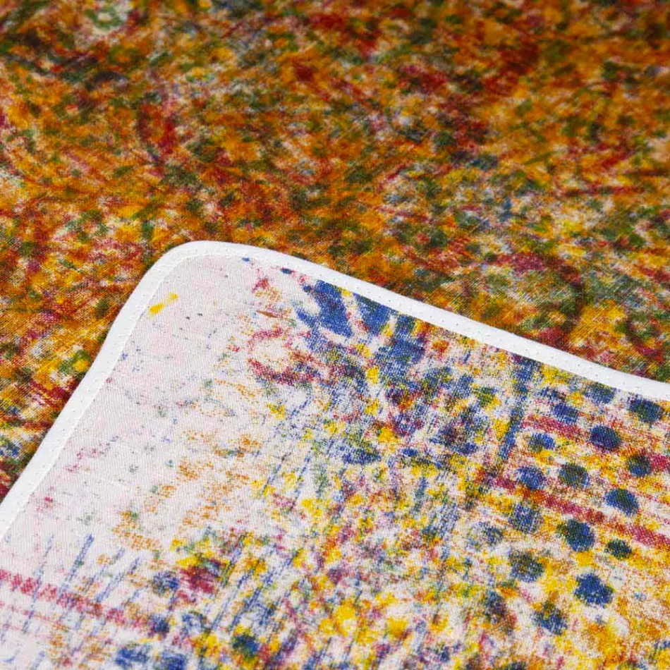 Italiaans handgemaakt tafelkleed van hoge kwaliteit in handgedrukt katoen - handelsmerken Viadurini