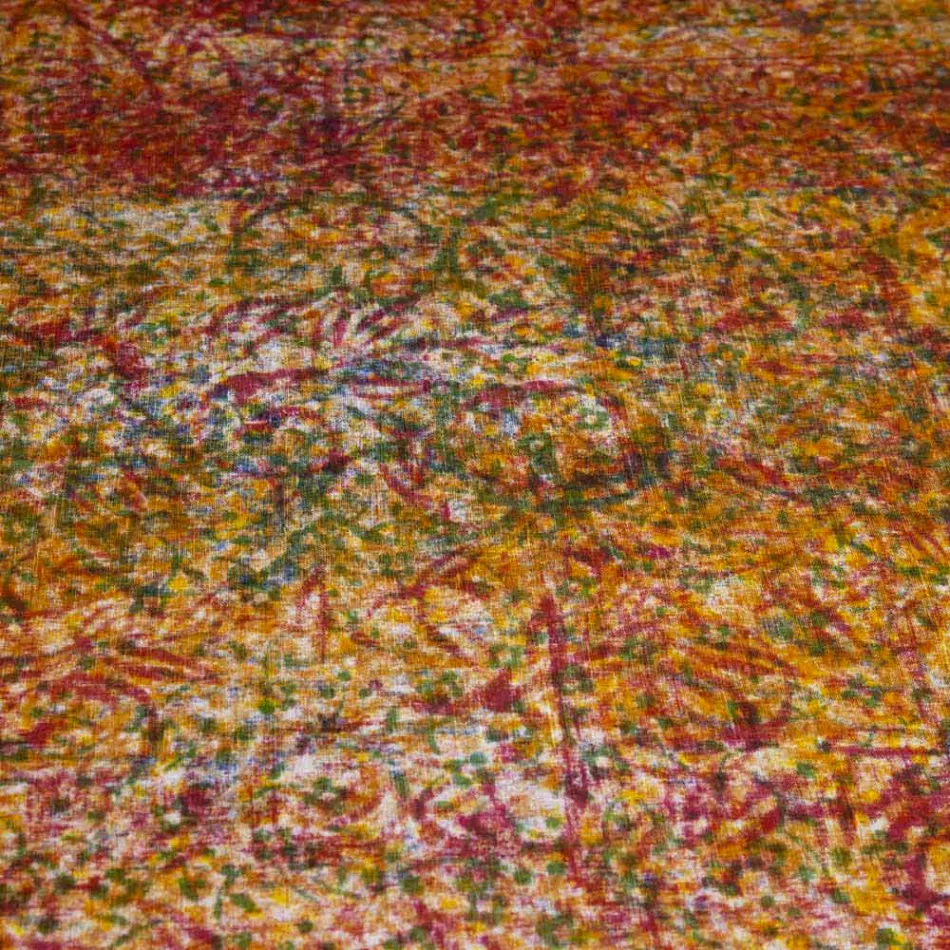 Italiaans handgemaakt tafelkleed van hoge kwaliteit in handgedrukt katoen - handelsmerken Viadurini