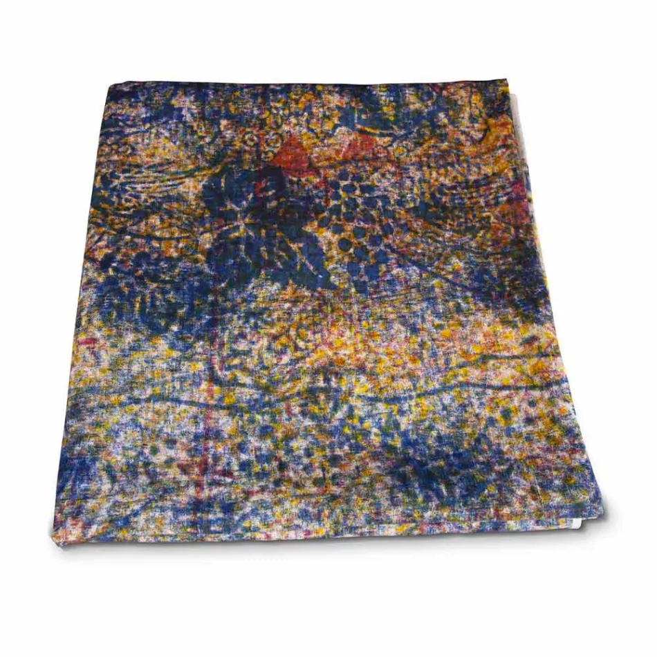 Italiaans handgemaakt tafelkleed van hoge kwaliteit in handgedrukt katoen - handelsmerken Viadurini