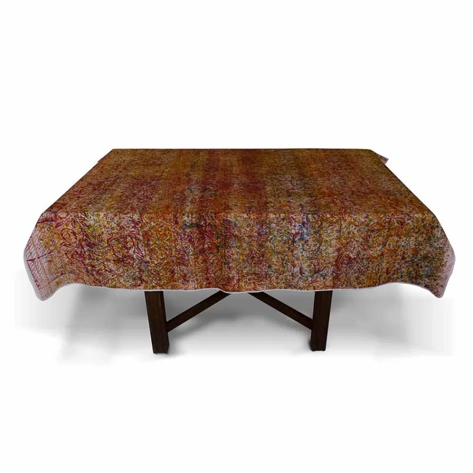 Italiaans handgemaakt tafelkleed van hoge kwaliteit in handgedrukt katoen - handelsmerken Viadurini