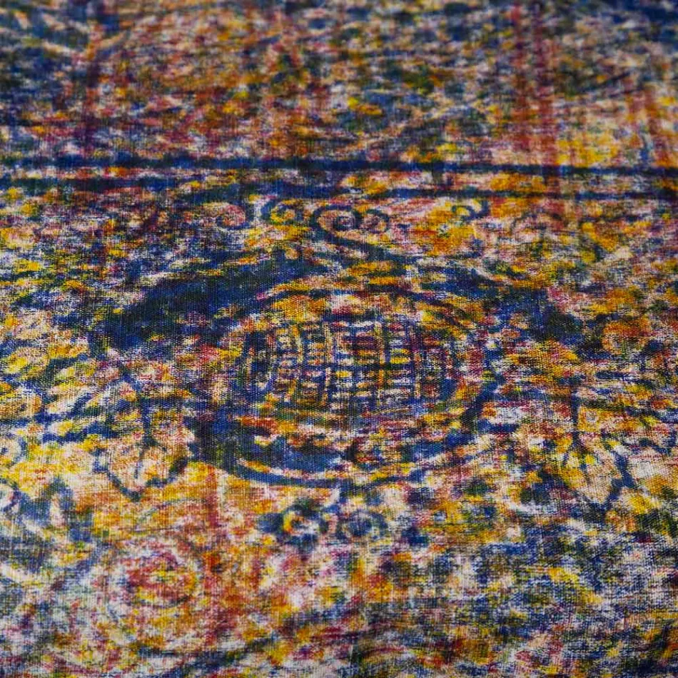 Italiaans handgemaakt tafelkleed van hoge kwaliteit in handgedrukt katoen - handelsmerken Viadurini