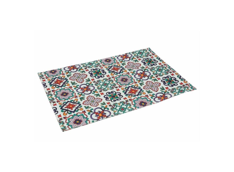 Amerikaanse Placemats van Polyester met Dubbelzijdige Decoraties 12 Stuks - Aztecasq Viadurini
