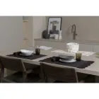 Linnen servetten met zwarte of boterkristallen, 6 stuks Italian Luxury - Prezio Viadurini