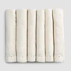 Linnen servetten met zwarte of boterkristallen, 6 stuks Italian Luxury - Prezio Viadurini