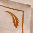 Servet van gemengd linnen met handafdruk Uniek stuk gemaakt in Italië - merken Viadurini