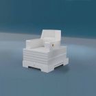 Trona drijvende stoel wit ontwerp gemaakt in Italië Viadurini