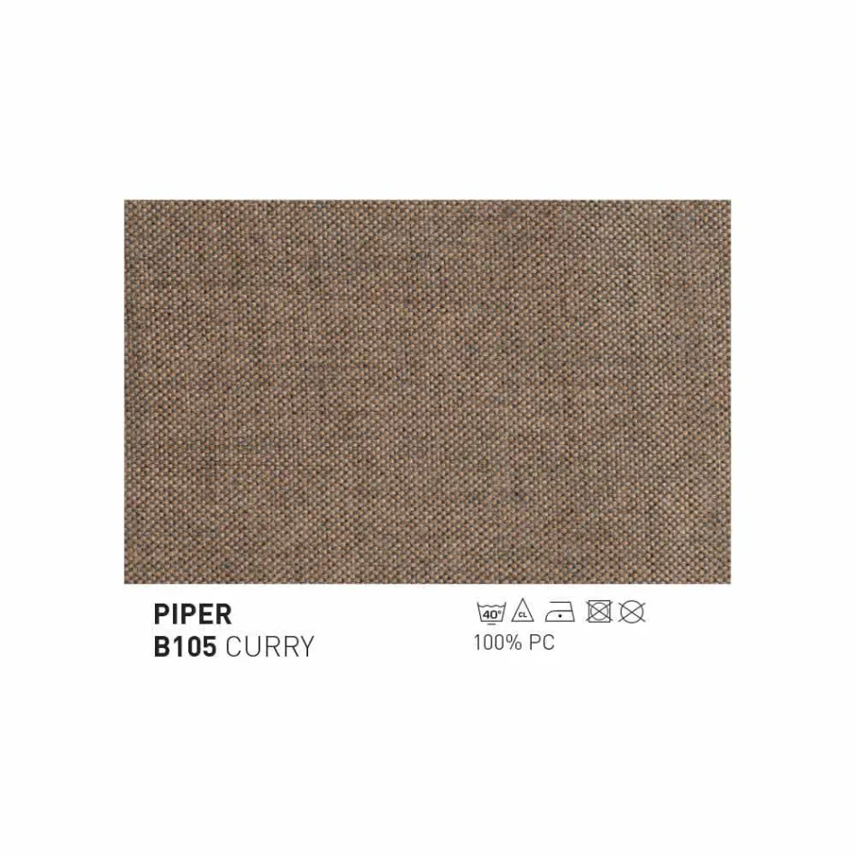 Moderne leunstoel Varaschin Bali in gestoffeerde stof Viadurini