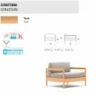 Moderne leunstoel Varaschin Bali in gestoffeerde stof Viadurini