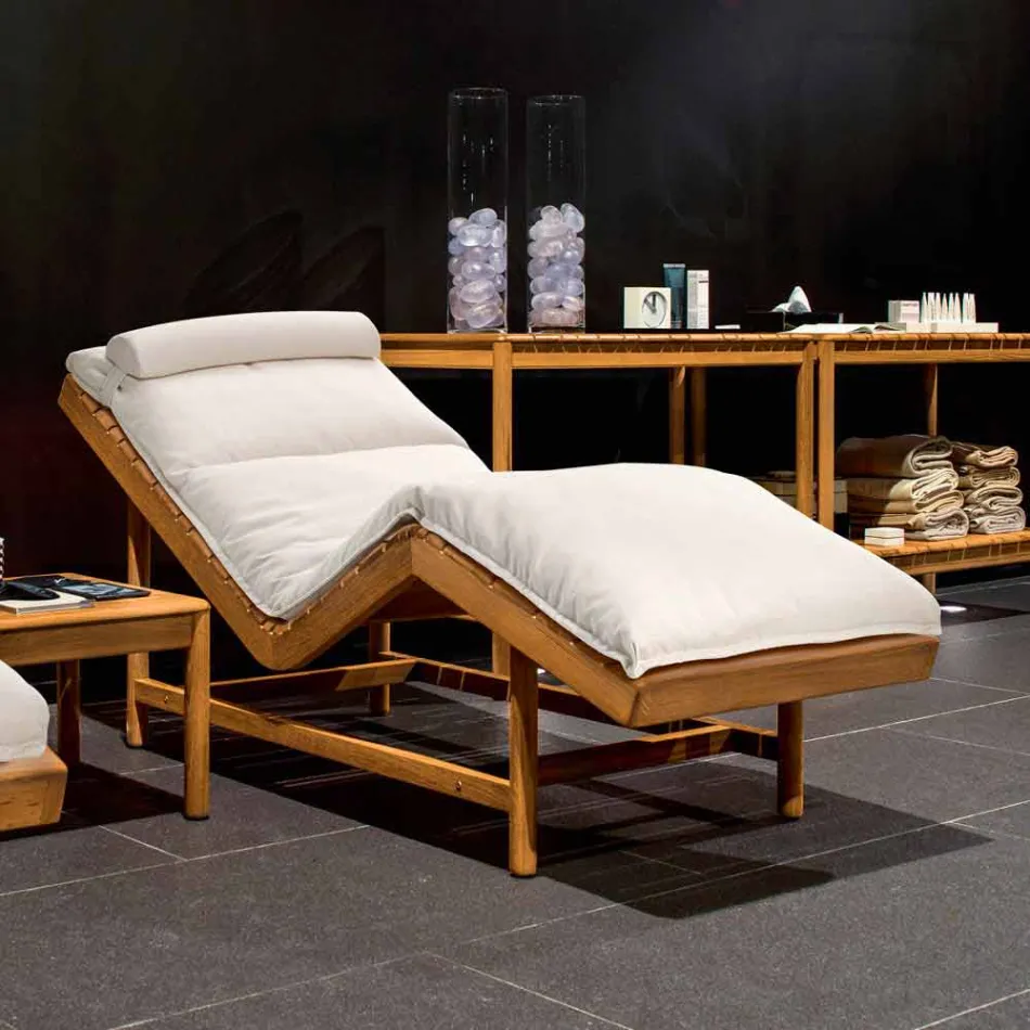 Varaschin Barcode hedendaags tuinbed / indoor teak Viadurini