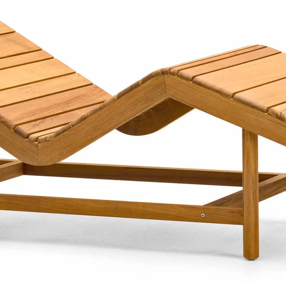Varaschin Barcode hedendaags tuinbed / indoor teak Viadurini
