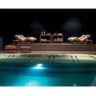 Varaschin Barcode hedendaags tuinbed / indoor teak Viadurini