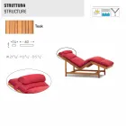 Varaschin Barcode hedendaags tuinbed / indoor teak Viadurini
