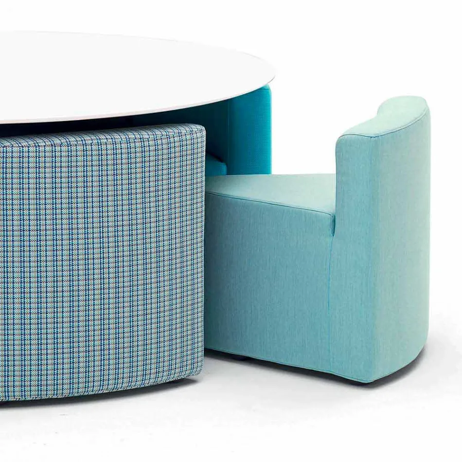 Varaschin Big In & Out-tuintafel + 8 modern vormgegeven fauteuils Viadurini