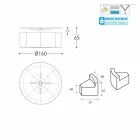 Varaschin Big In & Out-tuintafel + 8 modern vormgegeven fauteuils Viadurini