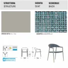 Varaschin Clever voorzitter van modern design tuin, 6 stuks Viadurini