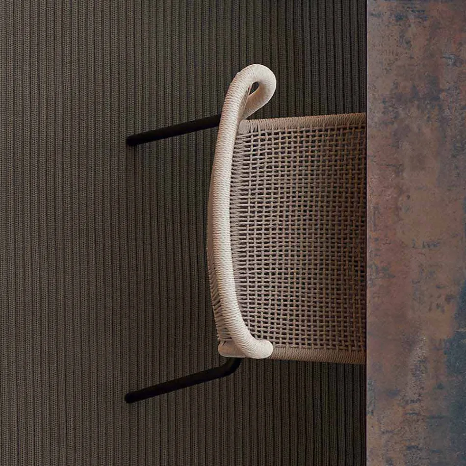 Varaschin Cricket openluchtstoel modern met de hand geweven, 2 stuks Viadurini