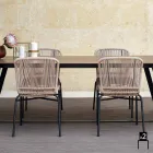 Varaschin Cricket openluchtstoel modern met de hand geweven, 2 stuks Viadurini