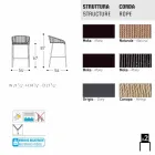 Varaschin Cricket kruk moderne tuin aluminium, 2 stuks Viadurini