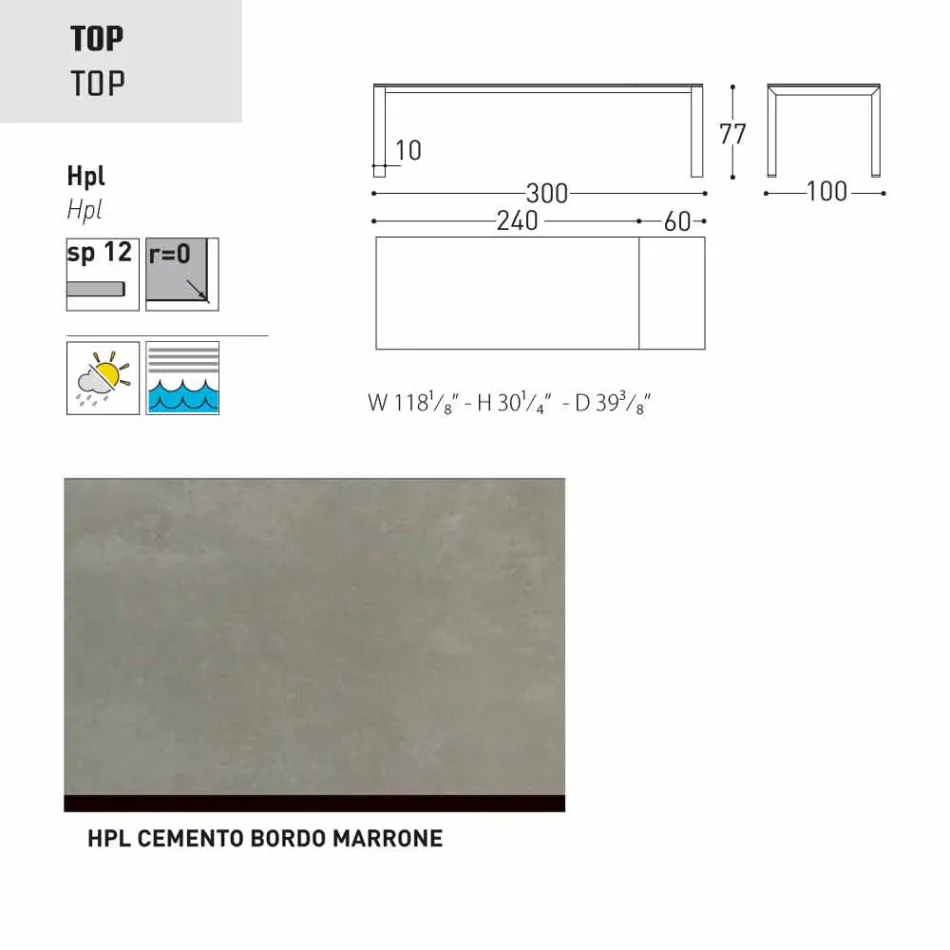 Varaschin Dolmen tuintafel uitbreidbaar tot 380 cm Viadurini