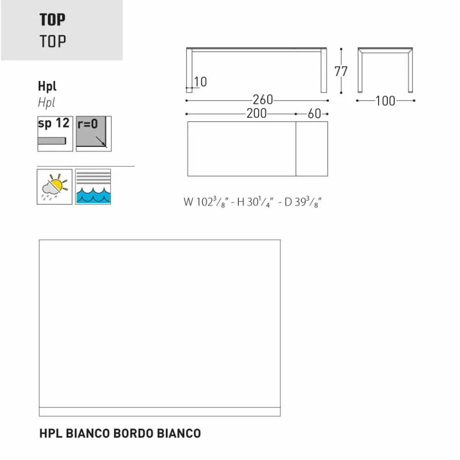 Varaschin Dolmen tuintafel uitbreidbaar tot 380 cm Viadurini