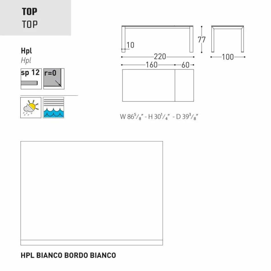 Varaschin Dolmen tuintafel uitbreidbaar tot 380 cm Viadurini