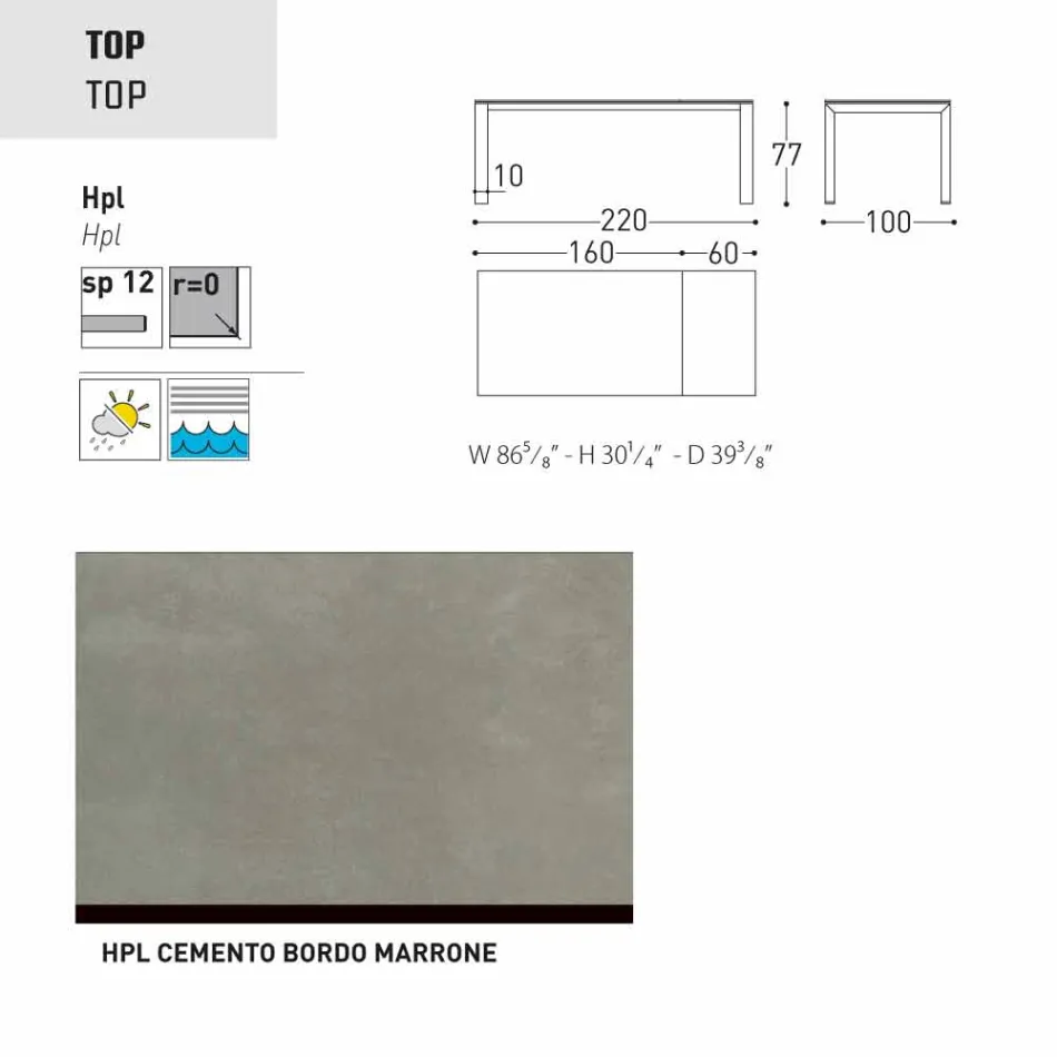 Varaschin Dolmen tuintafel uitbreidbaar tot 380 cm Viadurini