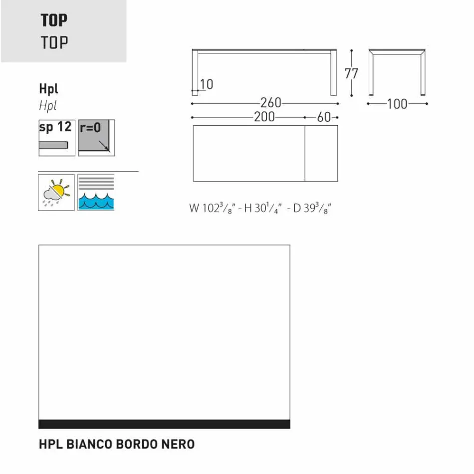 Varaschin Dolmen tuintafel uitbreidbaar tot 380 cm Viadurini