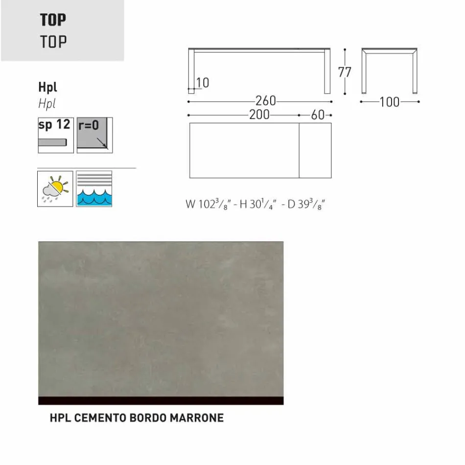 Varaschin Dolmen tuintafel uitbreidbaar tot 380 cm Viadurini