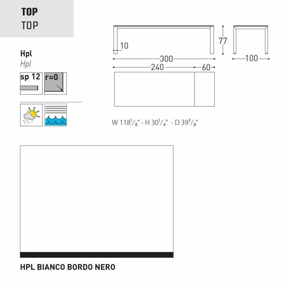 Varaschin Dolmen tuintafel uitbreidbaar tot 380 cm Viadurini