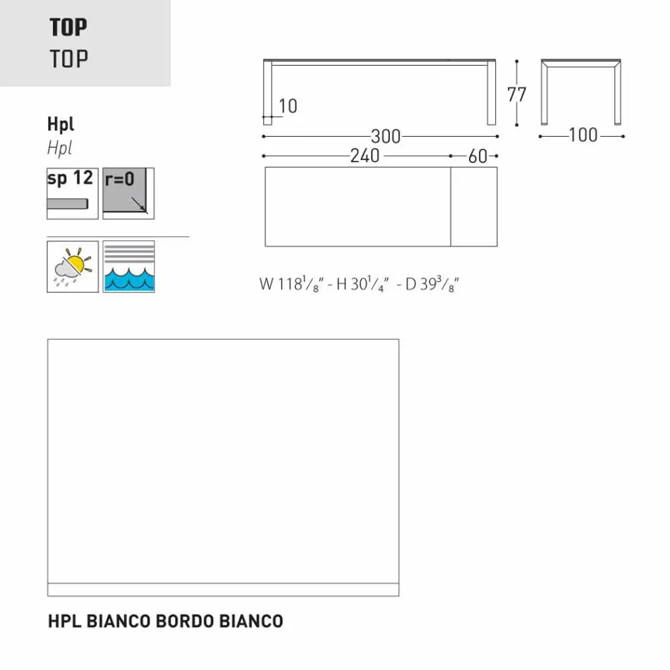 Varaschin Dolmen tuintafel uitbreidbaar tot 380 cm Viadurini